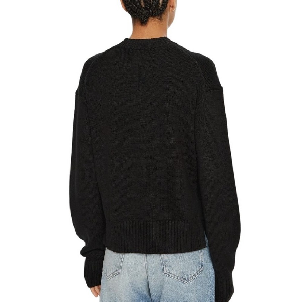 CALVIN KLEIN JEANS INTARSIA LOOSE SWEATER ΜΠΛΟΥΖΑ ΓΥΝΑΙΚΕΙΑ BLACK