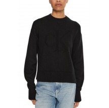 CALVIN KLEIN JEANS INTARSIA LOOSE SWEATER ΜΠΛΟΥΖΑ ΓΥΝΑΙΚΕΙΑ BLACK