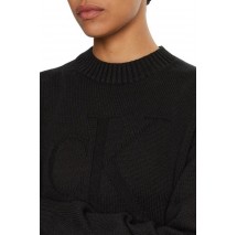 CALVIN KLEIN JEANS INTARSIA LOOSE SWEATER ΜΠΛΟΥΖΑ ΓΥΝΑΙΚΕΙΑ BLACK