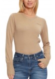 GUESS JEANS REC POLY CHERRY YARN W4BR83Z3HO2 ΜΠΛΟΥΖΑ ΠΛΕΚΤΗ ΓΥΝΑΙΚΕΙΑ BEIGE