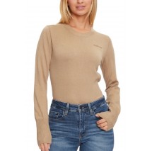 GUESS JEANS REC POLY CHERRY YARN W4BR83Z3HO2 ΜΠΛΟΥΖΑ ΠΛΕΚΤΗ ΓΥΝΑΙΚΕΙΑ BEIGE