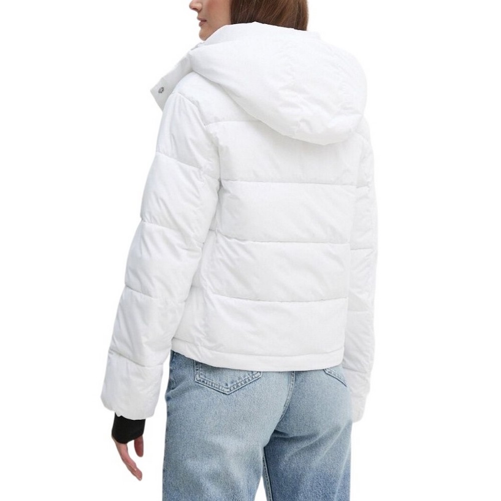 CALVIN KLEIN JEANS MATTE MONOLOGO ND SHORT PUFFER ΜΠΟΥΦΑΝ ΓΥΝΑΙΚΕΙΟ BRIGHT WHITE