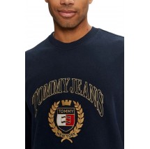 TOMMY JEANS REG TJ PREP CREST CREW ΜΠΛΟΥΖΑ ΦΟΥΤΕΡ ΑΝΔΡΙΚΗ DARK NAVY