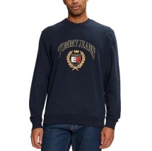 TOMMY JEANS REG TJ PREP CREST CREW ΜΠΛΟΥΖΑ ΦΟΥΤΕΡ ΑΝΔΡΙΚΗ DARK NAVY