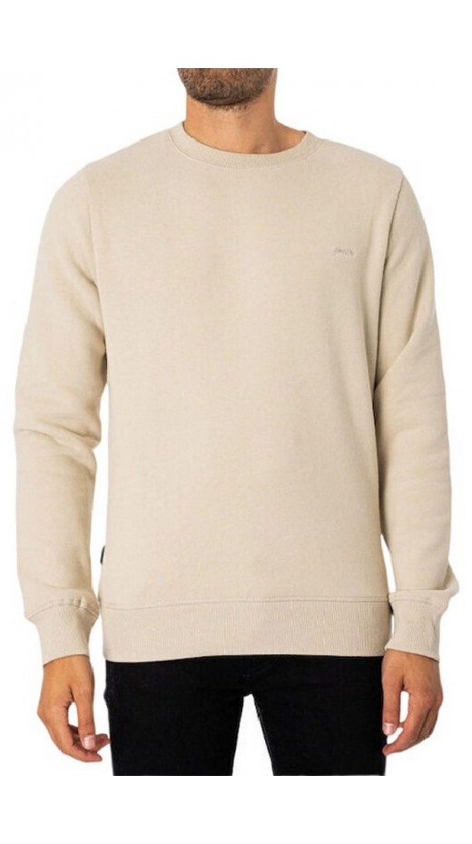 SUPERDRY ESSENTIAL LOGO CREW SWEATSHIRT ΦΟΥΤΕΡ ΜΠΛΟΥΖΑ ΑΝΔΡΙΚΟ BEIGE