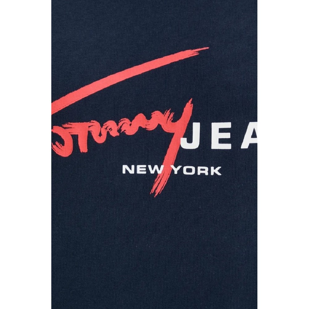 TOMMY JEANS REG SIGNTR DNA TEE EXT T-SHIRT ΜΠΛΟΥΖΑ ΑΝΔΡΙΚΗ DARK NAVY