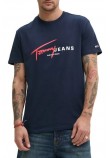 TOMMY JEANS REG SIGNTR DNA TEE EXT T-SHIRT ΜΠΛΟΥΖΑ ΑΝΔΡΙΚΗ DARK NAVY