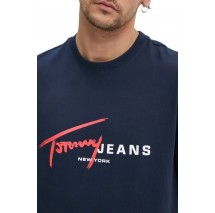 TOMMY JEANS REG SIGNTR DNA TEE EXT T-SHIRT ΜΠΛΟΥΖΑ ΑΝΔΡΙΚΗ DARK NAVY