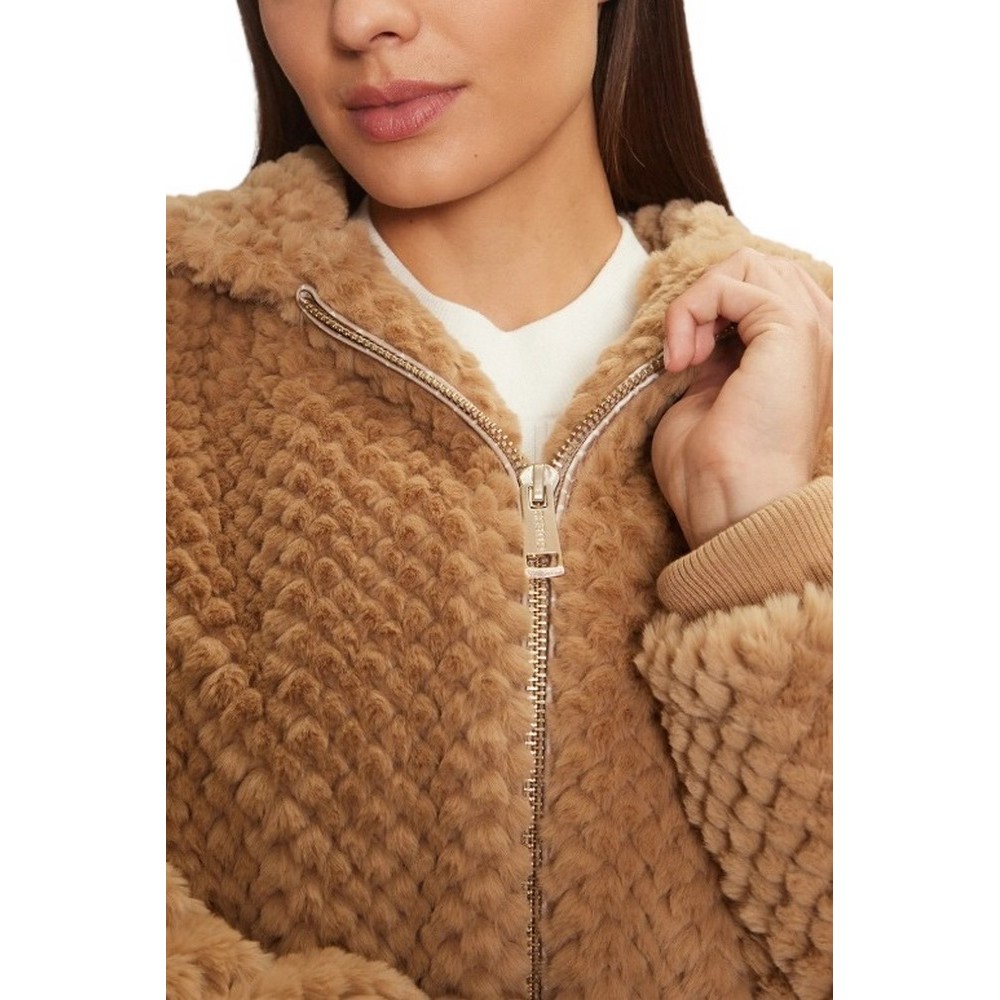 GUESS NEW THEOLINE JACKET ΜΠΟΥΦΑΝ ΓΥΝΑΙΚΕΙΟ BEIGE