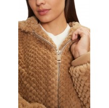 GUESS NEW THEOLINE JACKET ΜΠΟΥΦΑΝ ΓΥΝΑΙΚΕΙΟ BEIGE