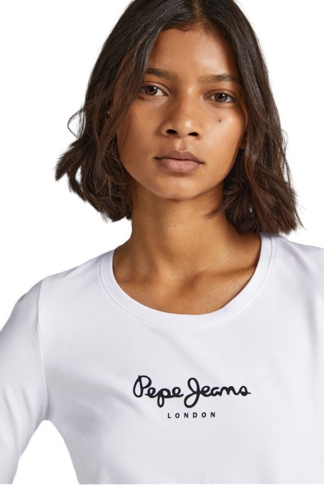 PEPE JEANS LONDON NOS NEW VIRGINIA LS T-SHIRT ΜΠΛΟΥΖΑ ΓΥΝΑΙΚΕΙΑ WHITE