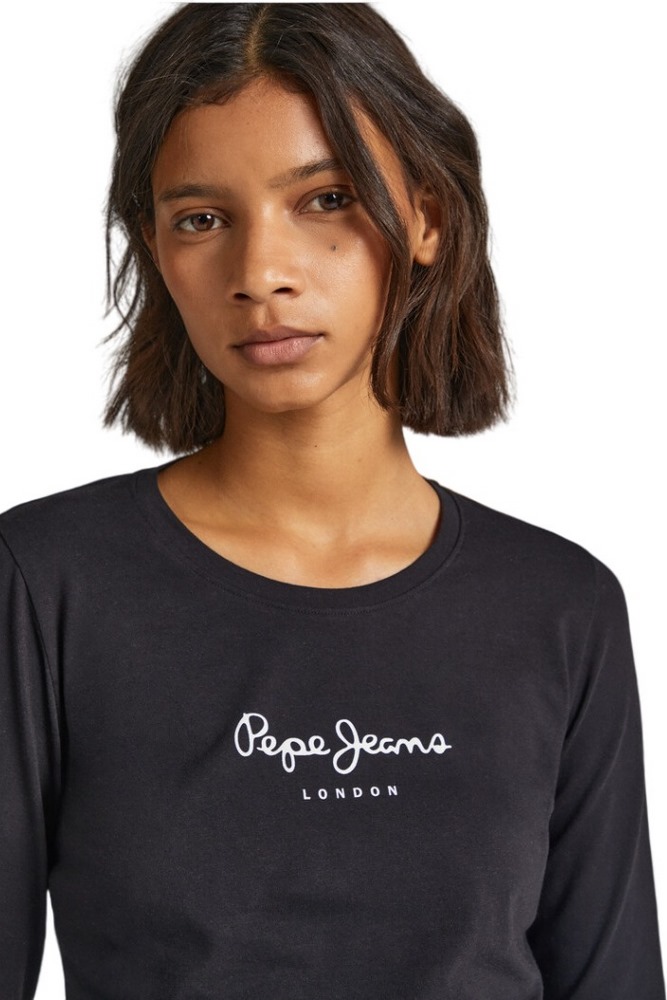 PEPE JEANS LONDON NOS NEW VIRGINIA LS T-SHIRT ΜΠΛΟΥΖΑ ΓΥΝΑΙΚΕΙΑ BLACK