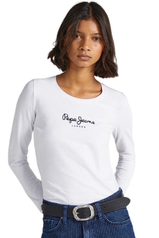 PEPE JEANS LONDON NOS NEW VIRGINIA LS T-SHIRT ΜΠΛΟΥΖΑ ΓΥΝΑΙΚΕΙΑ WHITE