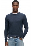 SUPERDRY D2 OVIN ESSENTIAL JUMPER ΜΠΛΟΥΖΑ ΠΛΕΚΤΗ ΑΝΔΡΙΚΗ NAVY