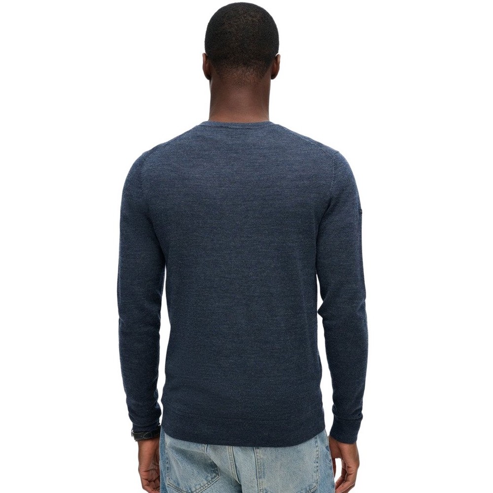 SUPERDRY D2 OVIN ESSENTIAL JUMPER ΜΠΛΟΥΖΑ ΠΛΕΚΤΗ ΑΝΔΡΙΚΗ NAVY