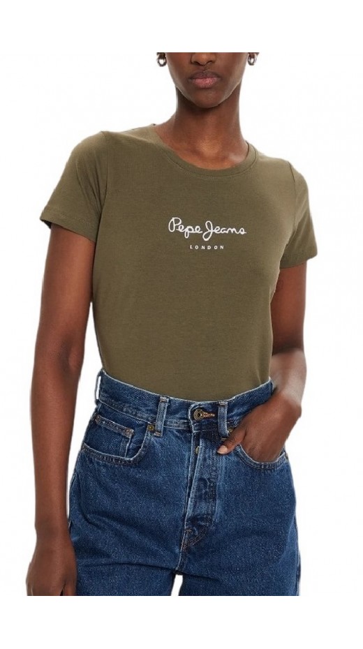 T-SHIRT NOS NEW VIRGINIA SS ΓΥΝΑΙΚΕΙΟ PEPE JEANS LONDON GREEN