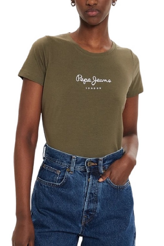 PEPE JEANS LONDON DROP 2 NEW VIRGINIA T-SHIRT ΜΠΛΟΥΖΑ ΓΥΝΑΙΚΕΙΑ GREEN