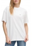 CALVIN KLEIN JEANS SCRIPT INSTITUTIONAL BF TEE T-SHIRT ΜΠΛΟΥΖΑ ΓΥΝΑΙΚΕΙΑ BRIGHT WHITE