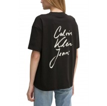 CALVIN KLEIN JEANS SCRIPT INSTITUTIONAL BF TEE T-SHIRT ΜΠΛΟΥΖΑ ΓΥΝΑΙΚΕΙΑ BLACK