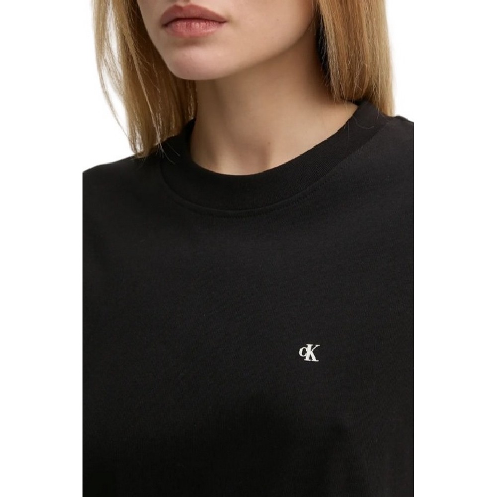 CALVIN KLEIN JEANS SCRIPT INSTITUTIONAL BF TEE T-SHIRT ΜΠΛΟΥΖΑ ΓΥΝΑΙΚΕΙΑ BLACK