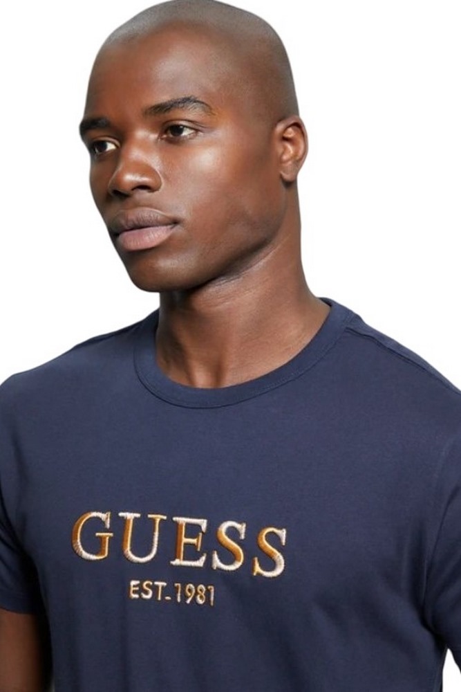 GUESS CN GUESS MULTICOLOR TEE T-SHIRT ΜΠΛΟΥΖΑ ΑΝΔΡΙΚΗ BLUE