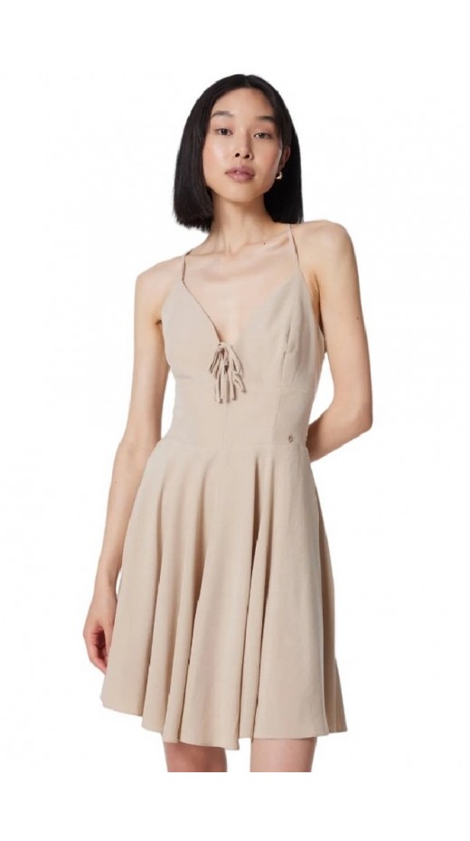 GUESS SL AIDA FLARE DRESS ΦΟΡΕΜΑ ΓΥΝΑΙΚΕΙΟ BEIGE