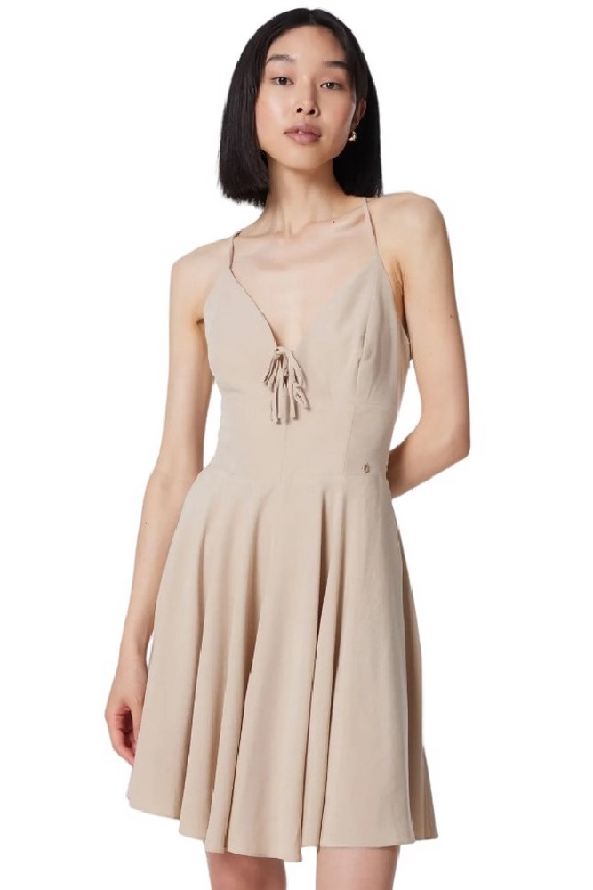 GUESS SL AIDA FLARE DRESS ΦΟΡΕΜΑ ΓΥΝΑΙΚΕΙΟ BEIGE