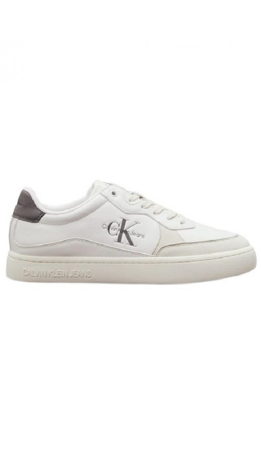 CALVIN KLEIN JEANS CLASSIC CUPLOWLACEUP LTH FAD ΠΑΠΟΥΤΣΙ ΑΝΔΡΙΚΟ BRIGHT WHITE