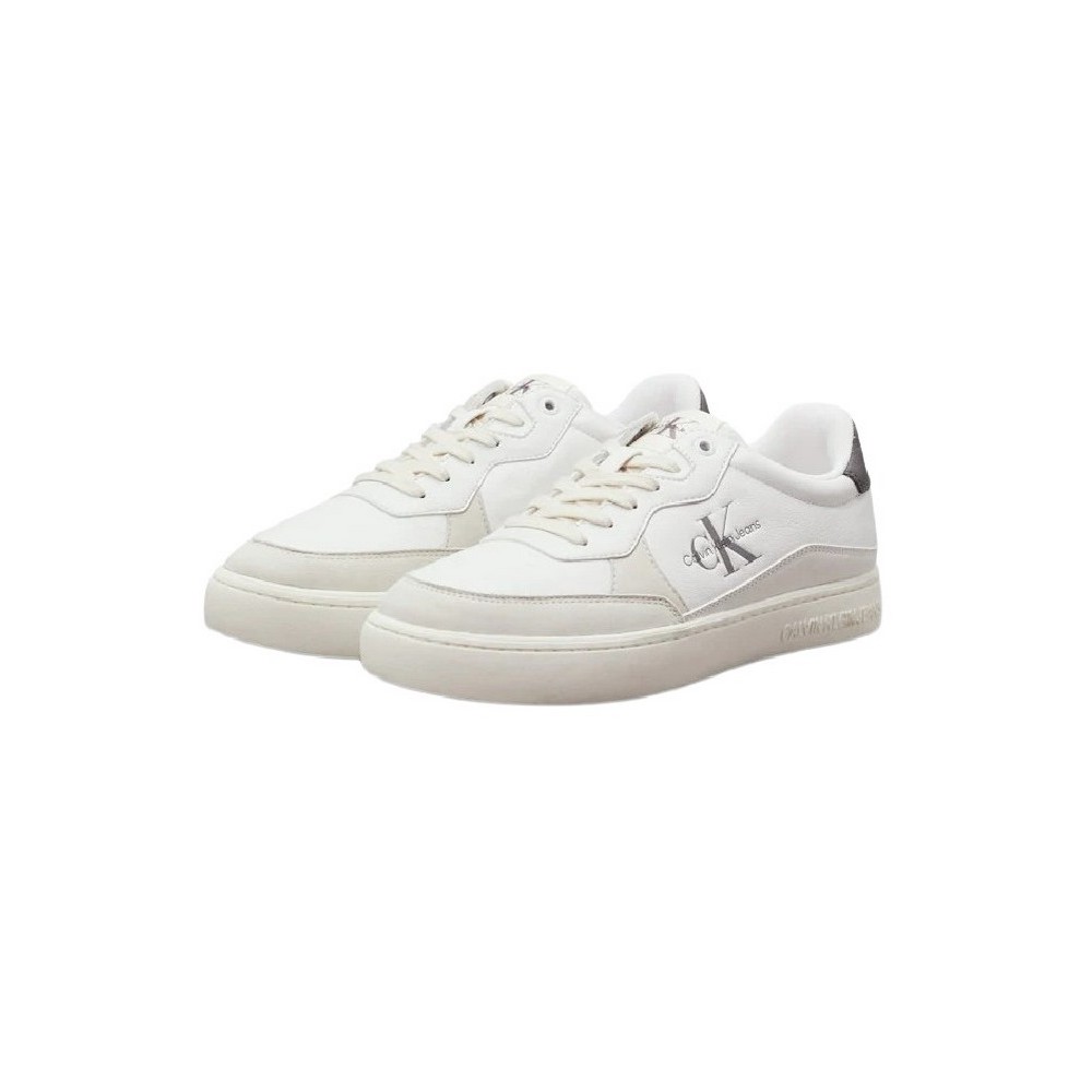 CALVIN KLEIN JEANS CLASSIC CUPLOWLACEUP LTH FAD ΠΑΠΟΥΤΣΙ ΑΝΔΡΙΚΟ BRIGHT WHITE