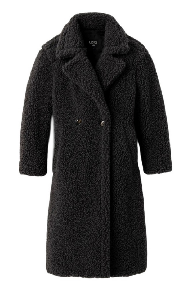 UGG GERTRUDE LONG TEDDY COAT ΓΟΥΝΑ ΓΥΝΑΙΚΕΙΑ INK BLACK