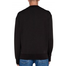 CALVIN KLEIN JEANS INTERLOCK CREW NECK ΦΟΥΤΕΡ ΜΠΛΟΥΖΑ ΑΝΔΡΙΚΗ BLACK