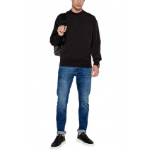 CALVIN KLEIN JEANS INTERLOCK CREW NECK ΦΟΥΤΕΡ ΜΠΛΟΥΖΑ ΑΝΔΡΙΚΗ BLACK