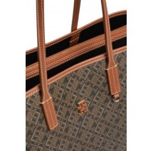 TOMMY HILFIGER MONOPLAY LEATHER TOTE ΤΣΑΝΤΑ ΓΥΝΑΙΚΕΙΑ BROWN