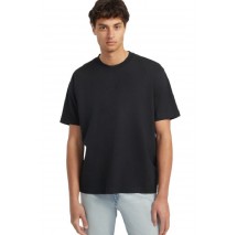 GUESS EMBROIDERED LOGO TEE T-SHIRT ΜΠΛΟΥΖΑ ΑΝΔΡΙΚΗ BLACK