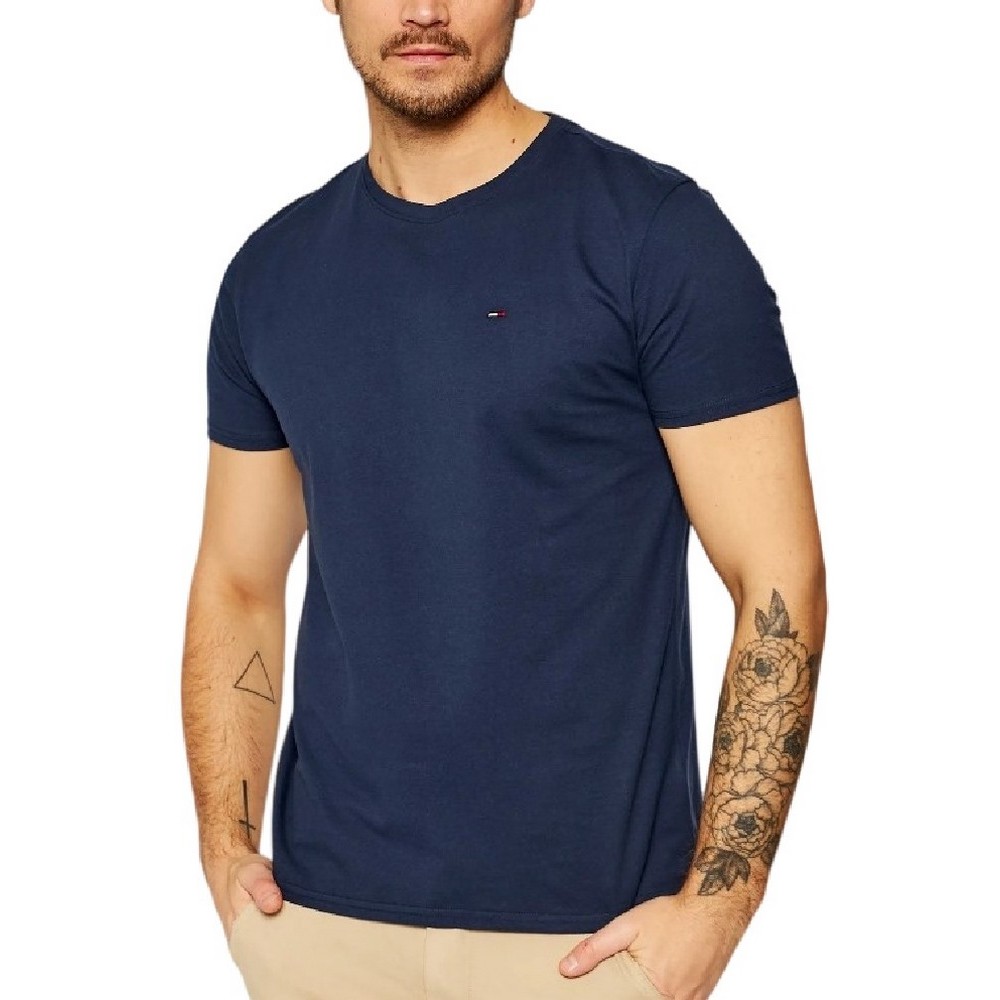 TOMMY HILFIGER TJM XSLIM JERSEY TEE T-SHIRT ΜΠΛΟΥΖΑ ΑΝΔΡΙΚΗ NAVY