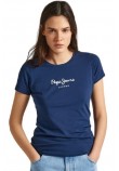 PEPE JEANS LONDON DROP 2 NEW VIRGINIA T-SHIRT ΜΠΛΟΥΖΑ ΓΥΝΑΙΚΕΙΑ NAVY