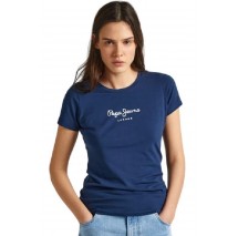 PEPE JEANS LONDON DROP 2 NEW VIRGINIA T-SHIRT ΜΠΛΟΥΖΑ ΓΥΝΑΙΚΕΙΑ NAVY