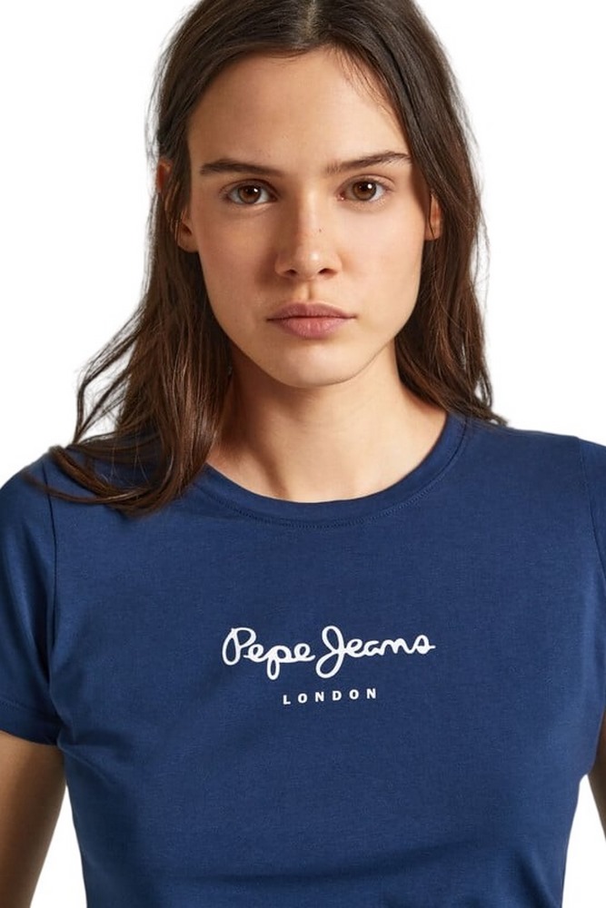 PEPE JEANS LONDON DROP 2 NEW VIRGINIA T-SHIRT ΜΠΛΟΥΖΑ ΓΥΝΑΙΚΕΙΑ NAVY