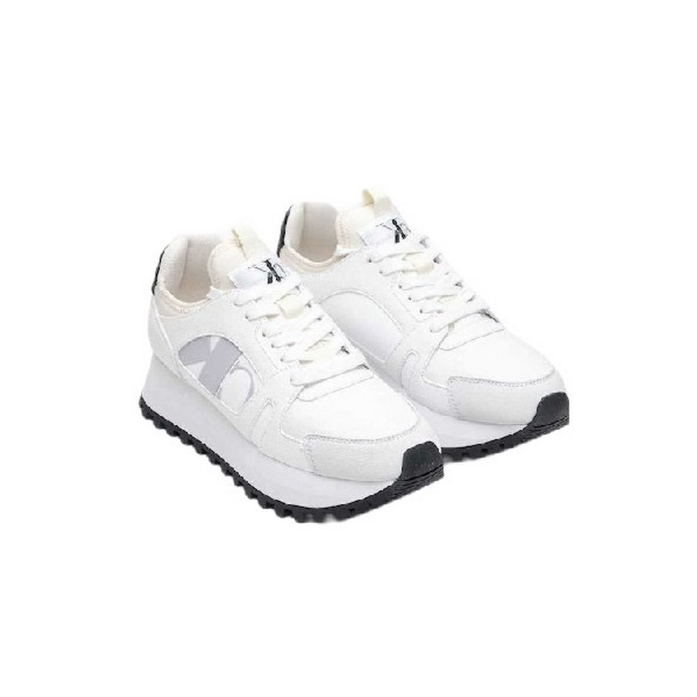 CALVIN KLEIN JEANS RUNNER LOW LACEUP MIX NBS ΠΑΟΥΤΣΙ ΓΥΝΑΙΚΕΙΟ WHITE/BLACK