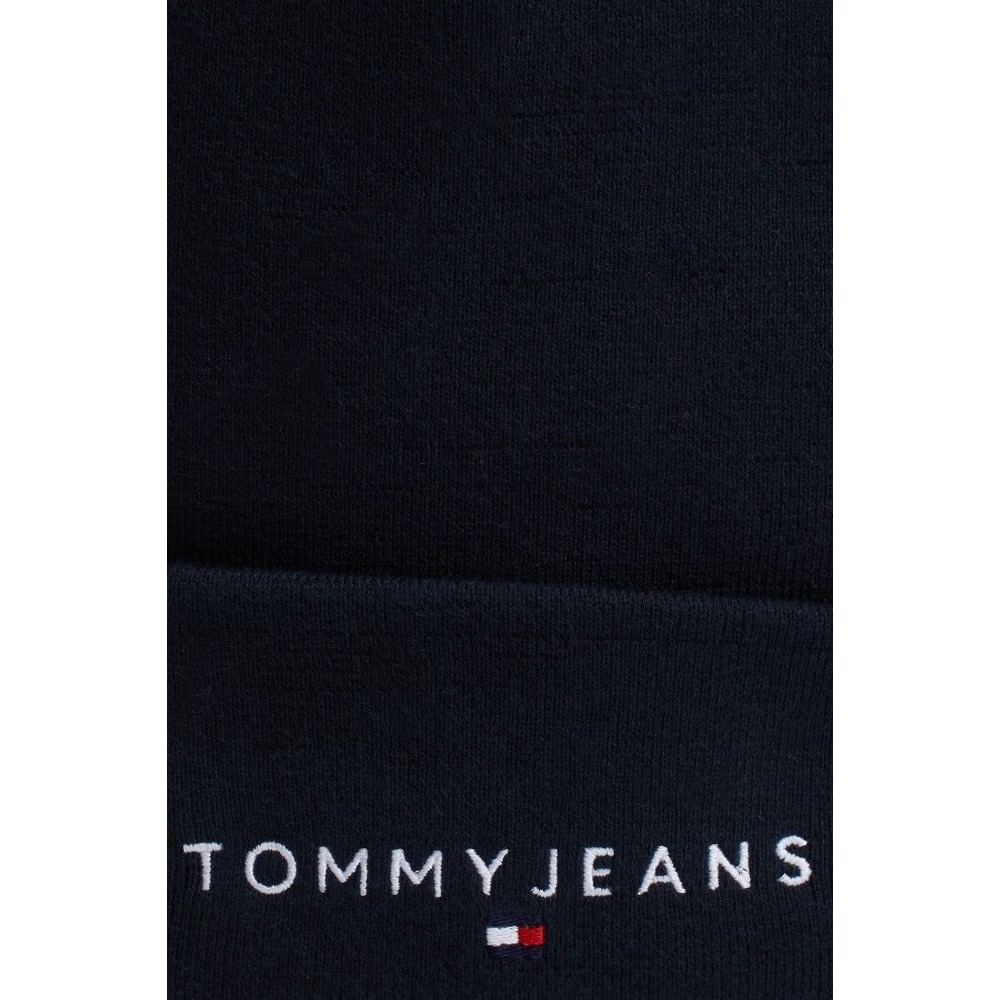 TOMMY JEANS LINEAR LOGO BEANIE ΣΚΟΥΦΟΣ ΑΝΔΡΙΚΟΣ BLACK