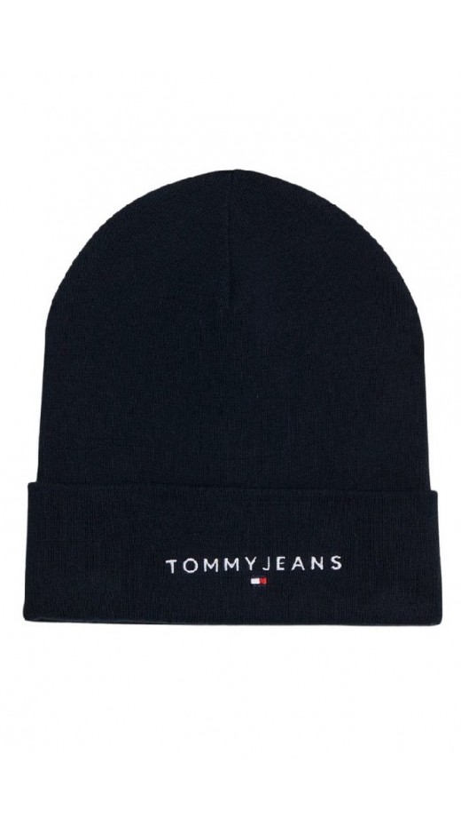 TOMMY JEANS LINEAR LOGO BEANIE ΣΚΟΥΦΟΣ ΑΝΔΡΙΚΟΣ BLACK