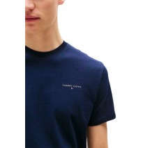 TOMMY JEANS SLIM LINEAR CHEST SS TEE EXT T-SHIRT ΜΠΛΟΥΖΑ ΑΝΔΡΙΚΗ NAVY