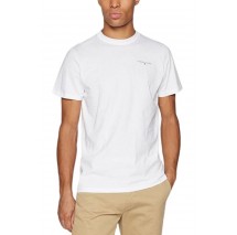 TOMMY JEANS SLIM LINEAR CHEST SS TEE EXT T-SHIRT ΜΠΛΟΥΖΑ ΑΝΔΡΙΚΗ WHITE