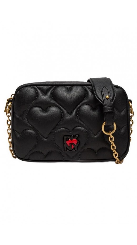 DKNY HEART OF NY CROSS BODY HANDBAG ΤΣΑΝΤΑ ΓΥΝΑΙΚΕΙΑ BLACK