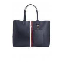 TOMMY HILFIGER ICONIC TOMMY TOTE PUFFY ΤΣΑΝΤΑ ΓΥΝΑΙΚΕΙΑ NAVY