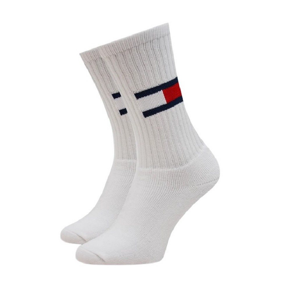 TOMMY JEANS UNI SOCK 2P FLAG ΚΑΛΤΣΕΣ ΑΝΔΡΙΚΕΣ WHITE