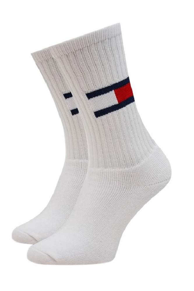 TOMMY JEANS UNI SOCK 2P FLAG ΚΑΛΤΣΕΣ ΑΝΔΡΙΚΕΣ WHITE