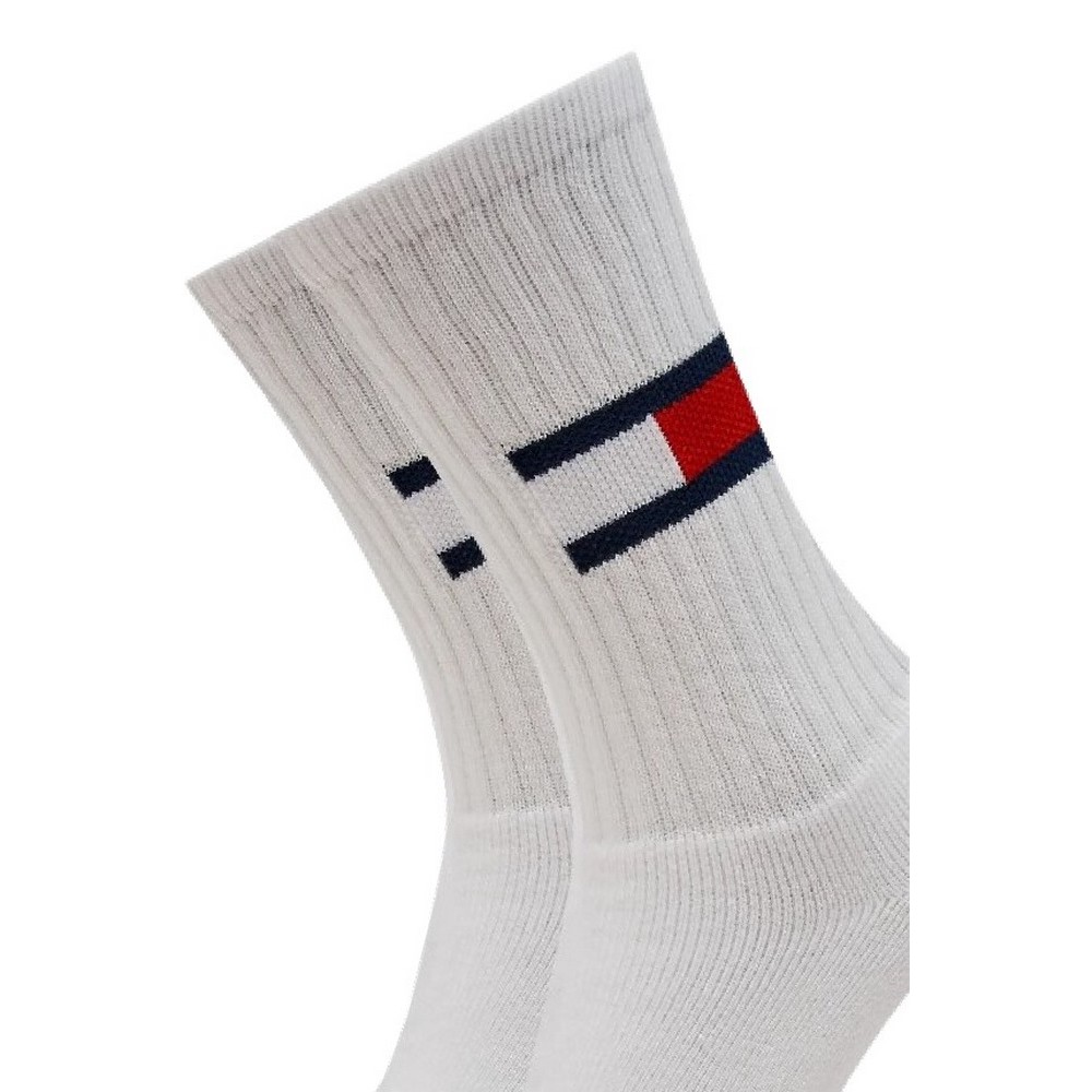 TOMMY JEANS UNI SOCK 2P FLAG ΚΑΛΤΣΕΣ ΑΝΔΡΙΚΕΣ WHITE