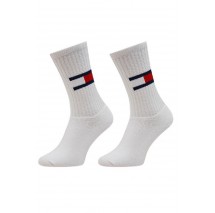 TOMMY JEANS UNI SOCK 2P FLAG ΚΑΛΤΣΕΣ ΑΝΔΡΙΚΕΣ WHITE