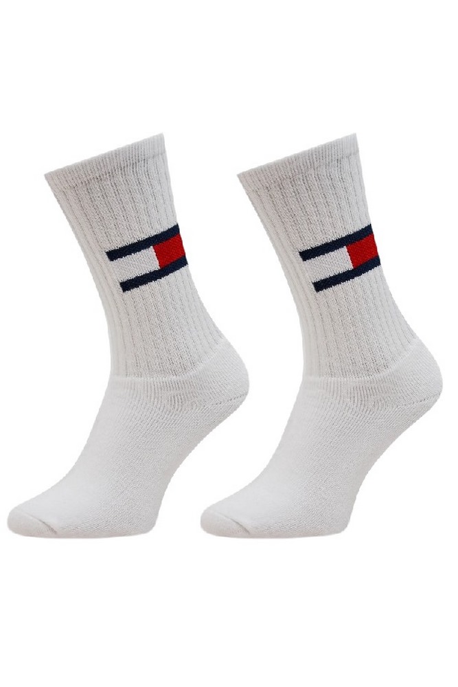 TOMMY JEANS UNI SOCK 2P FLAG ΚΑΛΤΣΕΣ ΑΝΔΡΙΚΕΣ WHITE